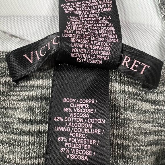 Victoria's Secret Chevron Halter T-Strap Maxi Dress Size S Black White Stretchy - Picture 10 of 12